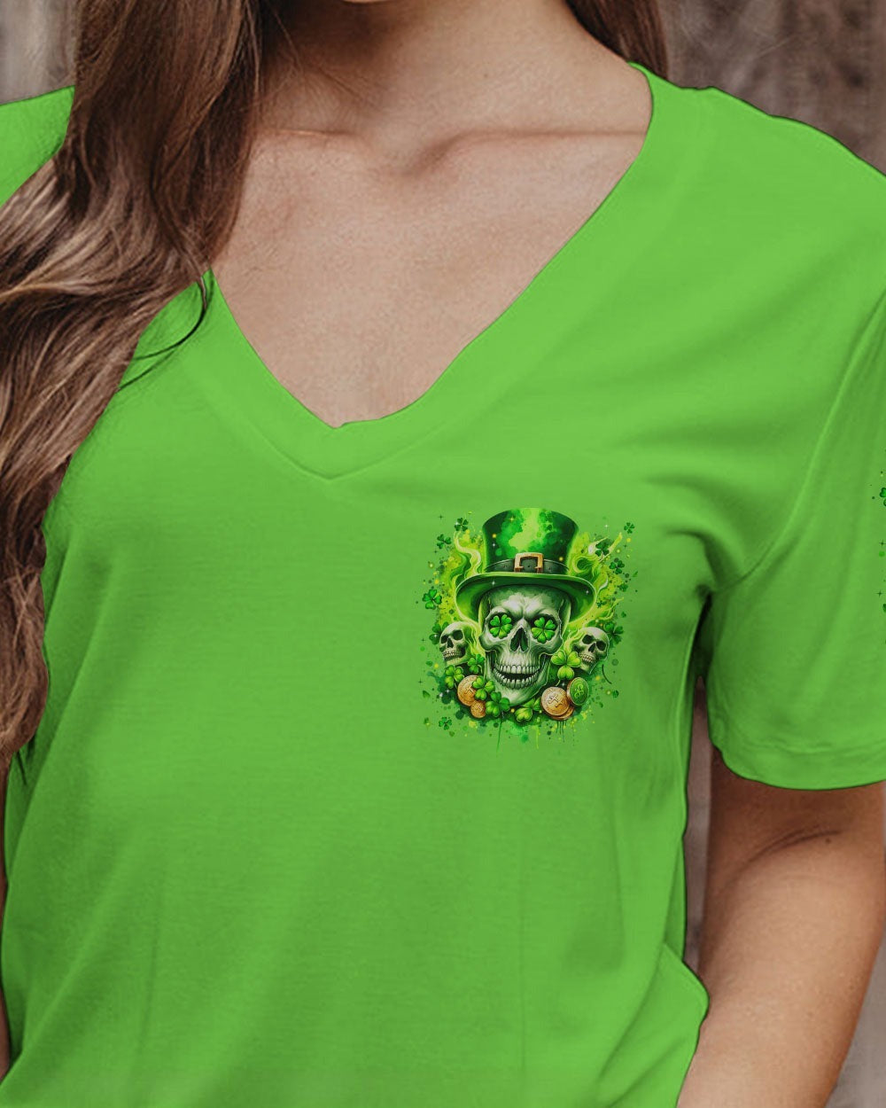 BLISSCORNERS IRISH FOR A DAY SKULL PATRICK'S DAY ALL OVER PRINT