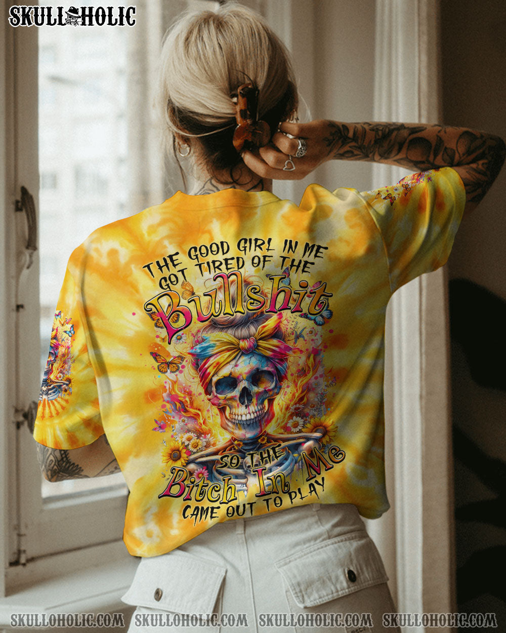 BLISSCORNERS THE GOOD GIRL IN ME TIE DYE ALL OVER PRINT