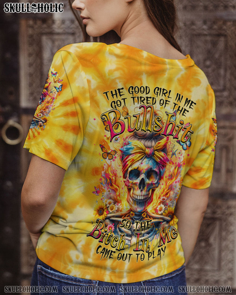 BLISSCORNERS THE GOOD GIRL IN ME TIE DYE ALL OVER PRINT