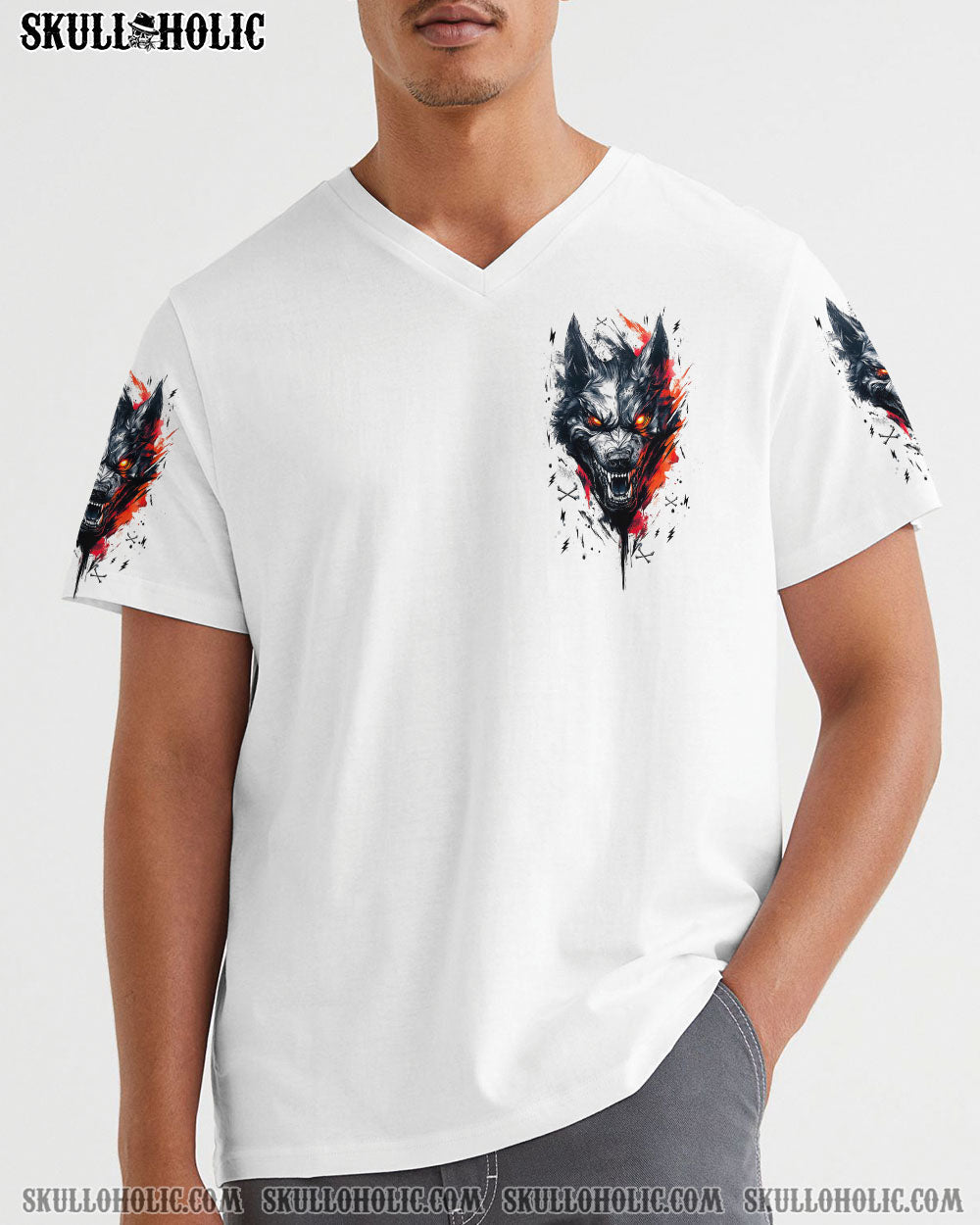 BLISSCORNERS YOUR FIRST MISTAKE SKULL WOLF ALL OVER PRINT