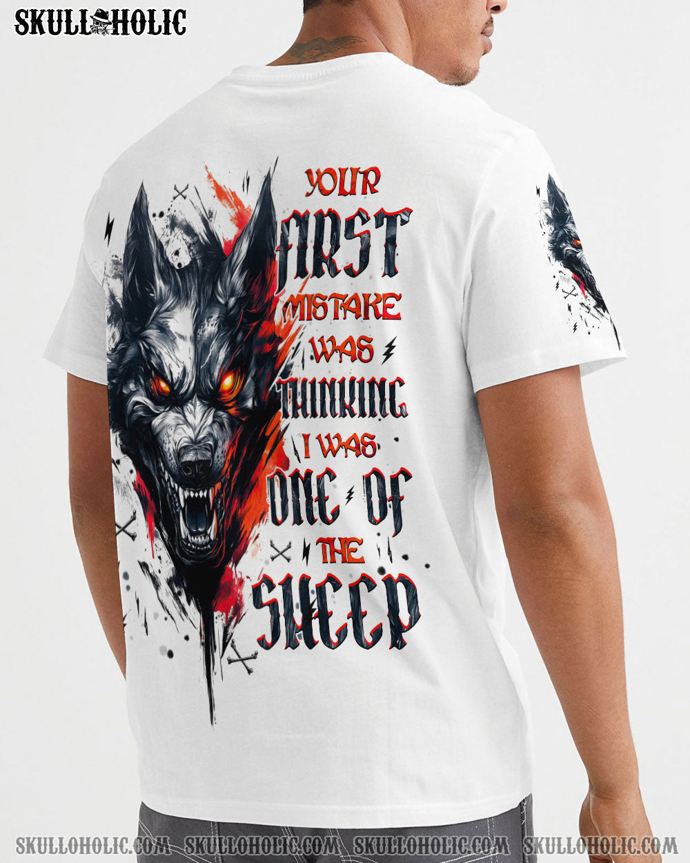 BLISSCORNERS YOUR FIRST MISTAKE SKULL WOLF ALL OVER PRINT