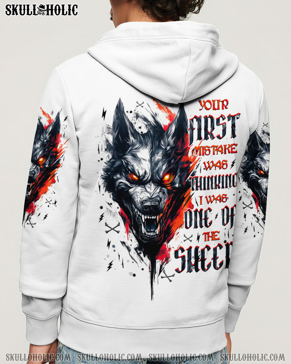BLISSCORNERS YOUR FIRST MISTAKE SKULL WOLF ALL OVER PRINT