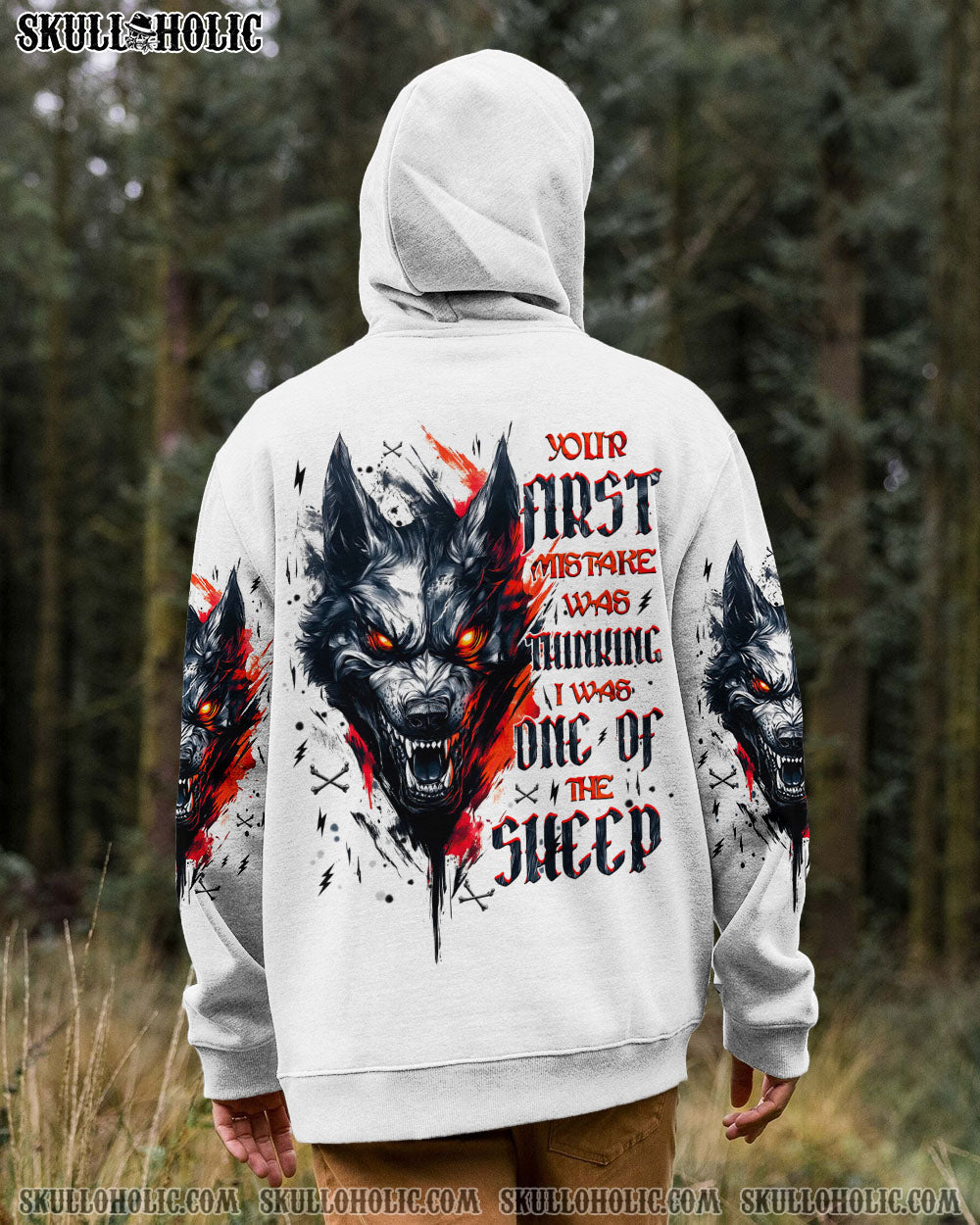 BLISSCORNERS YOUR FIRST MISTAKE SKULL WOLF ALL OVER PRINT