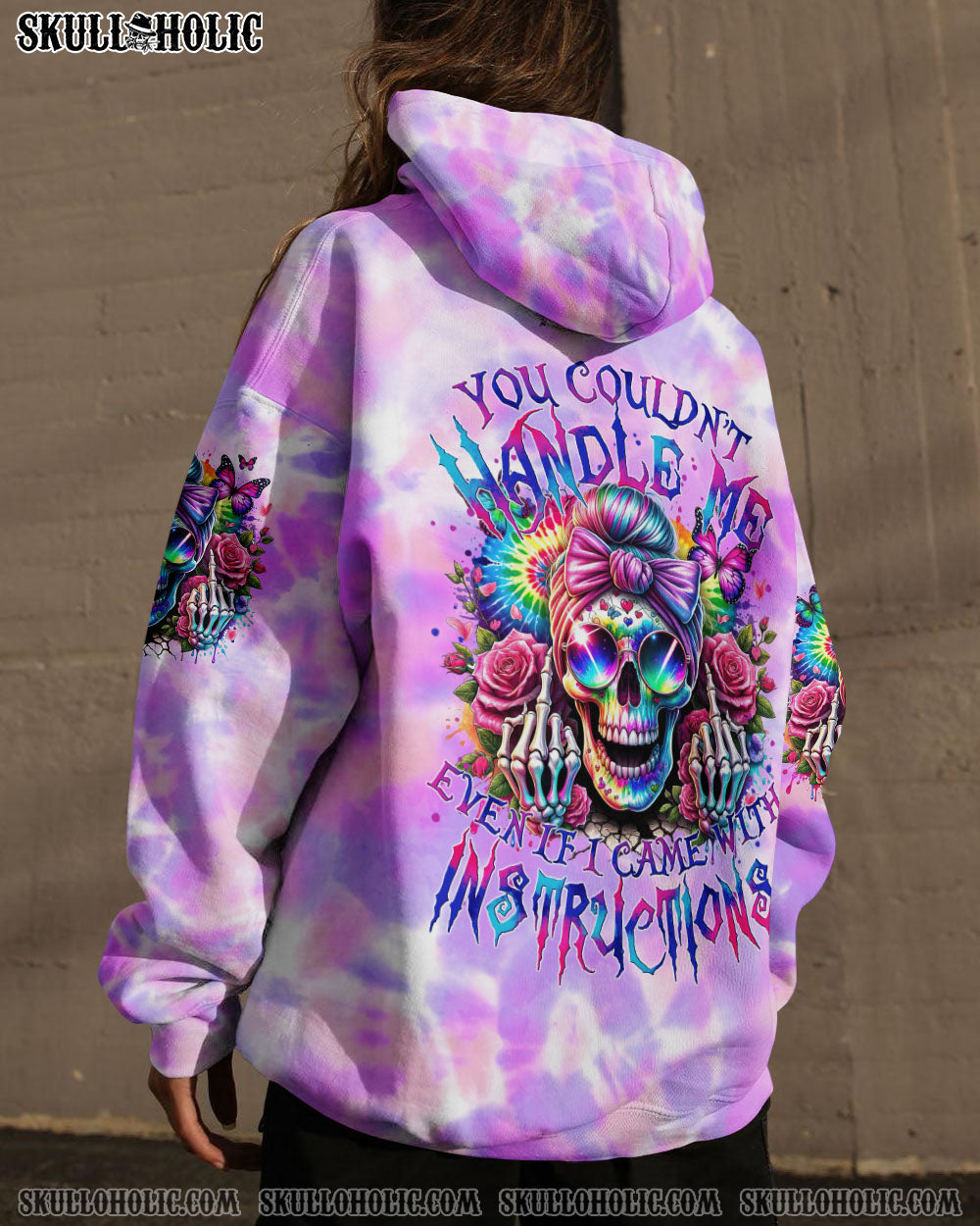 BLISSCORNERS YOU COULDN'T HANDLE ME MESSY BUN WINGS ALL OVER PRINT