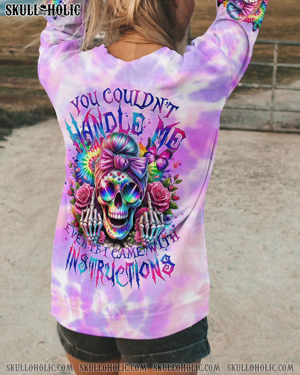 BLISSCORNERS YOU COULDN'T HANDLE ME MESSY BUN WINGS ALL OVER PRINT