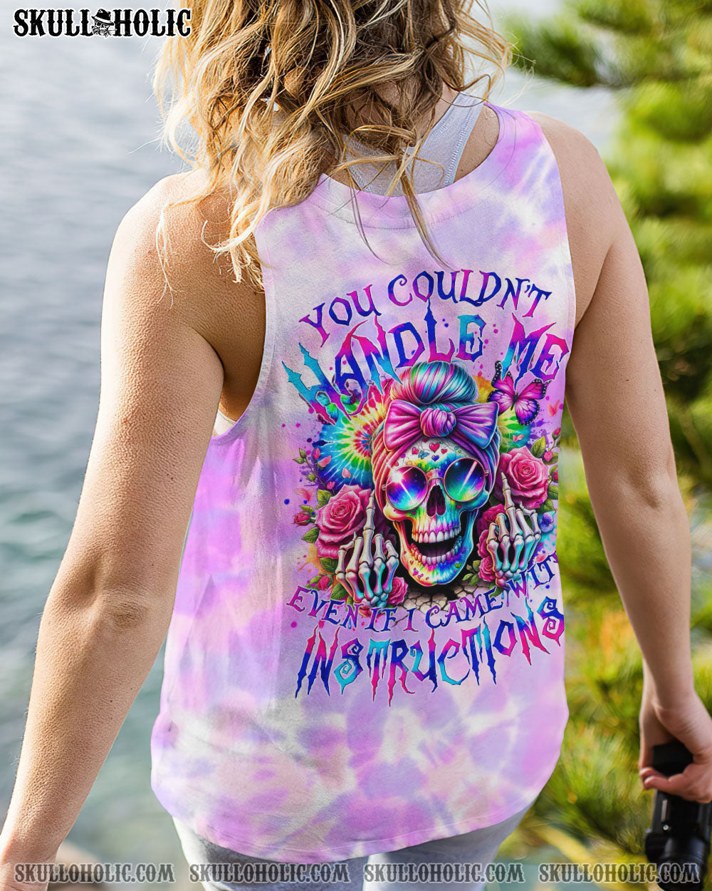 BLISSCORNERS YOU COULDN'T HANDLE ME MESSY BUN WINGS ALL OVER PRINT