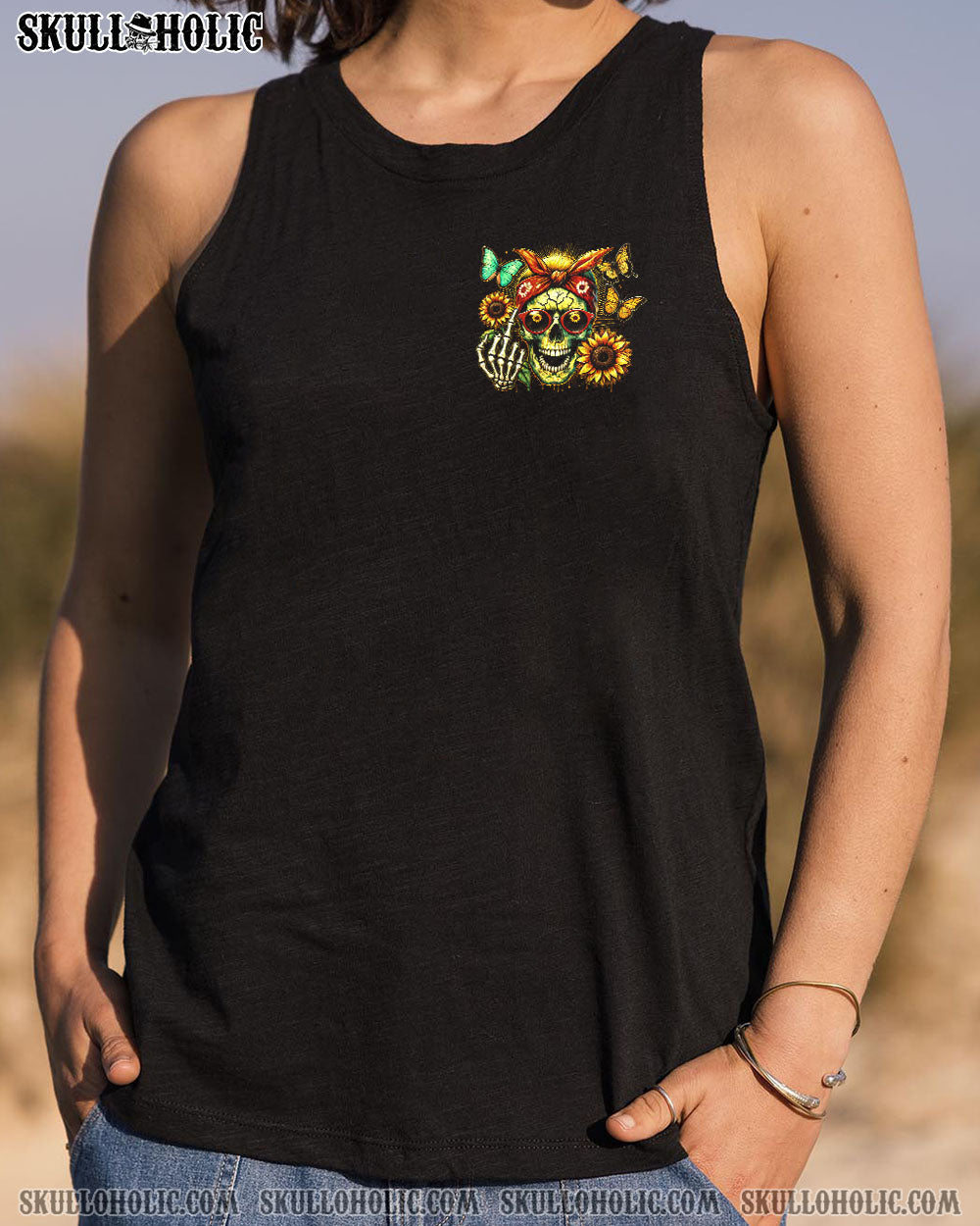 BLISSCORNERS IT'S GOING TO BE ONE OF THOSE DAYS MESSY BUN SKULL ALL OVER PRINT