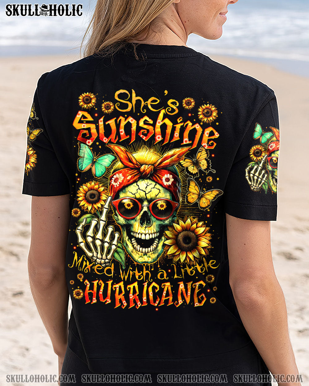 BLISSCORNERS IT'S GOING TO BE ONE OF THOSE DAYS MESSY BUN SKULL ALL OVER PRINT