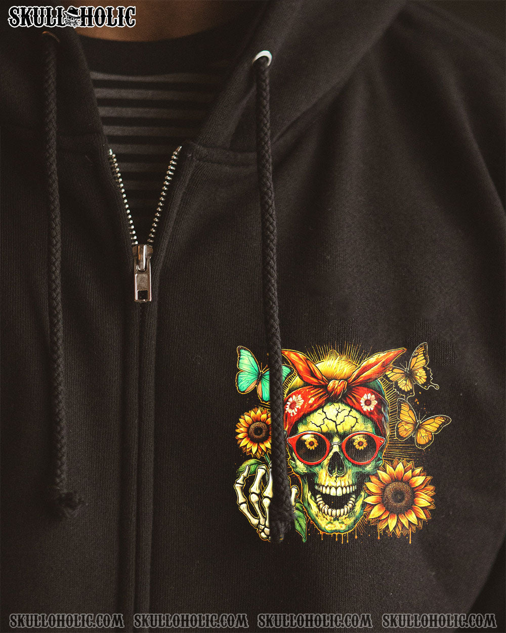 BLISSCORNERS IT'S GOING TO BE ONE OF THOSE DAYS MESSY BUN SKULL ALL OVER PRINT