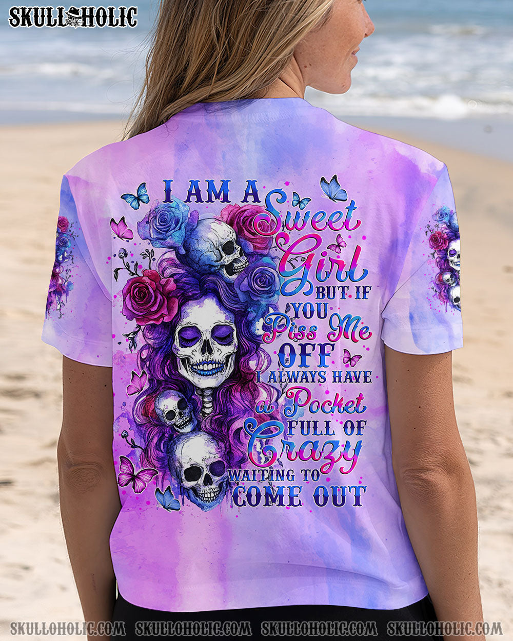 BLISSCORNERS I AM A SWEET GIRL SKULL ALL OVER PRINT