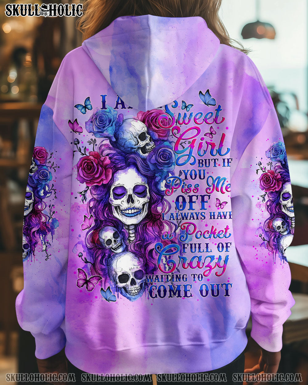 BLISSCORNERS I AM A SWEET GIRL SKULL ALL OVER PRINT