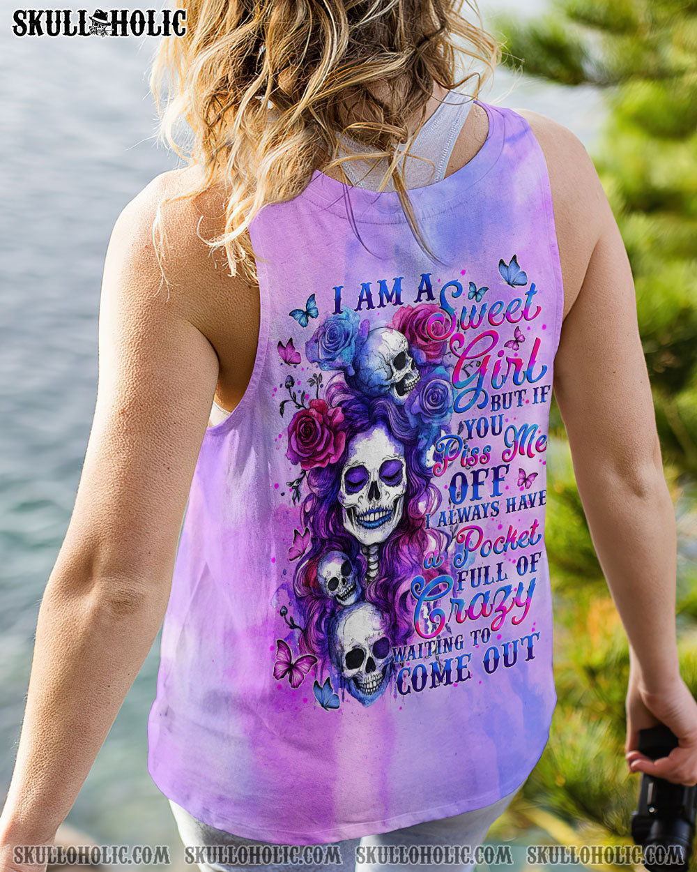 BLISSCORNERS I AM A SWEET GIRL SKULL ALL OVER PRINT