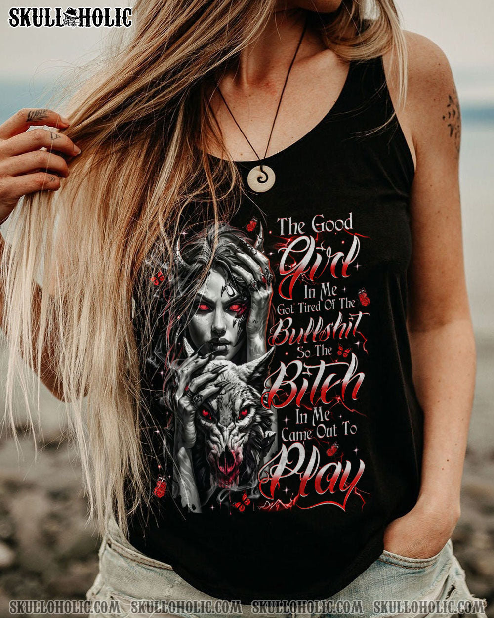 BLISSCORNERS THE GOOD GIRL IN ME ALL OVER PRINT