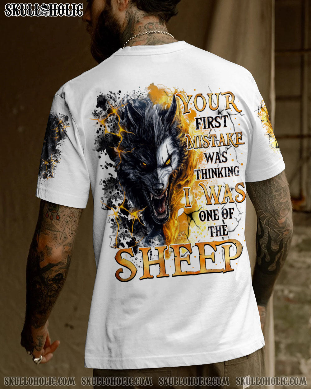BLISSCORNERS YOUR FIRST MISTAKE WOLF SKULL ALL OVER PRINT
