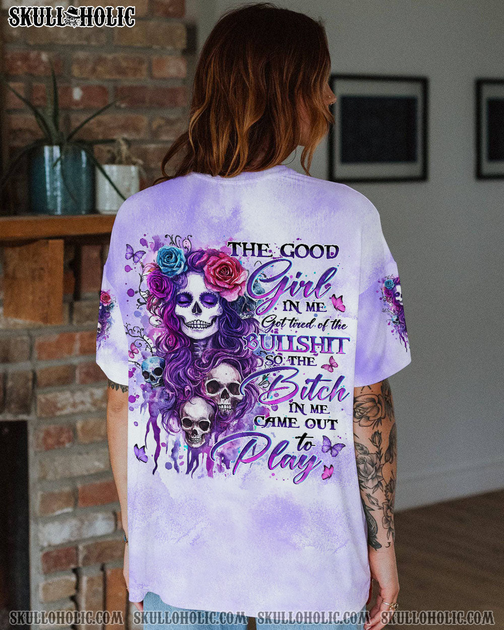 BLISSCORNERS THE GOOD GIRL IN ME AL OVER PRINT