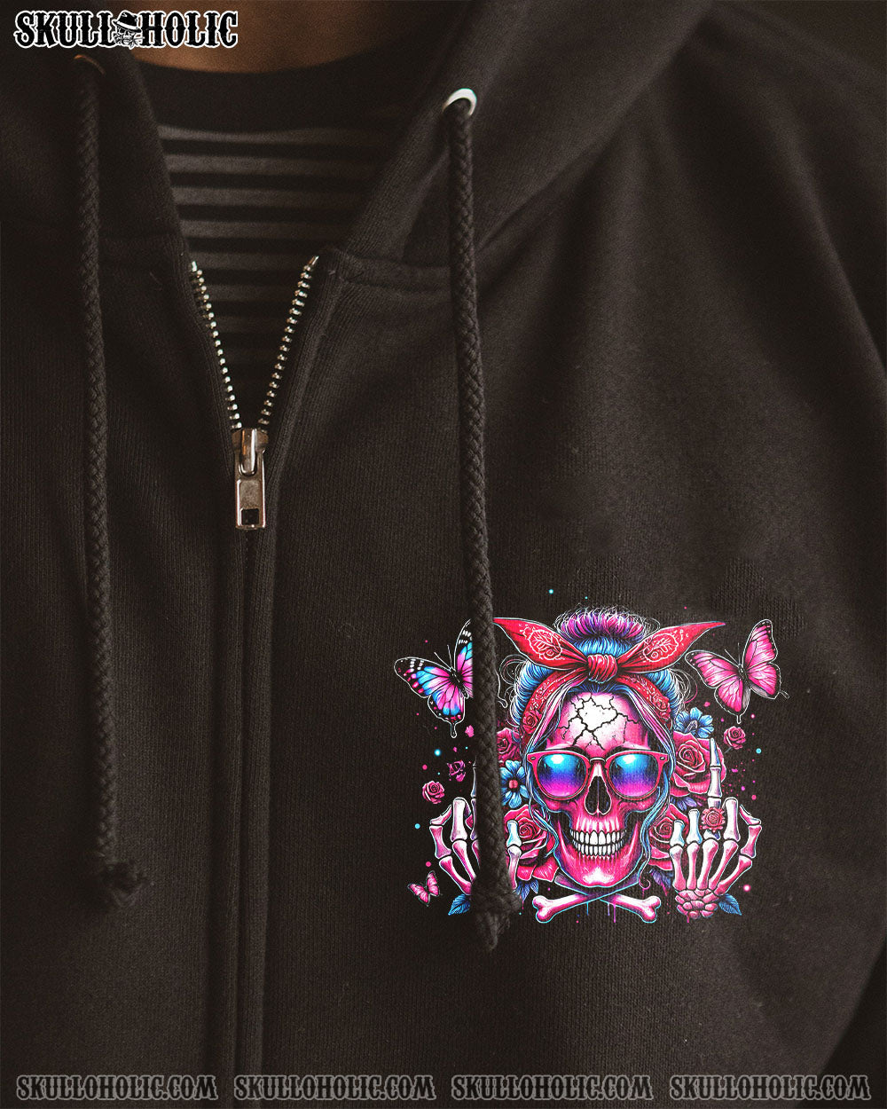 BLISSCORNERS I HAVE THE DEVIL IN MY BLOOD MESSY BUN ALL OVER PRINT