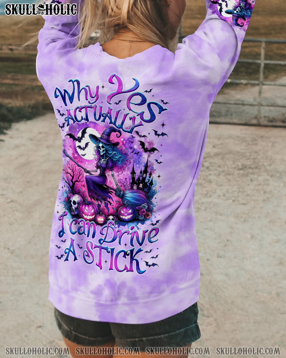 BLISSCORNERS I CAN DRIVE A STICK WITCH HALLOWEEN ALL OVER PRINT