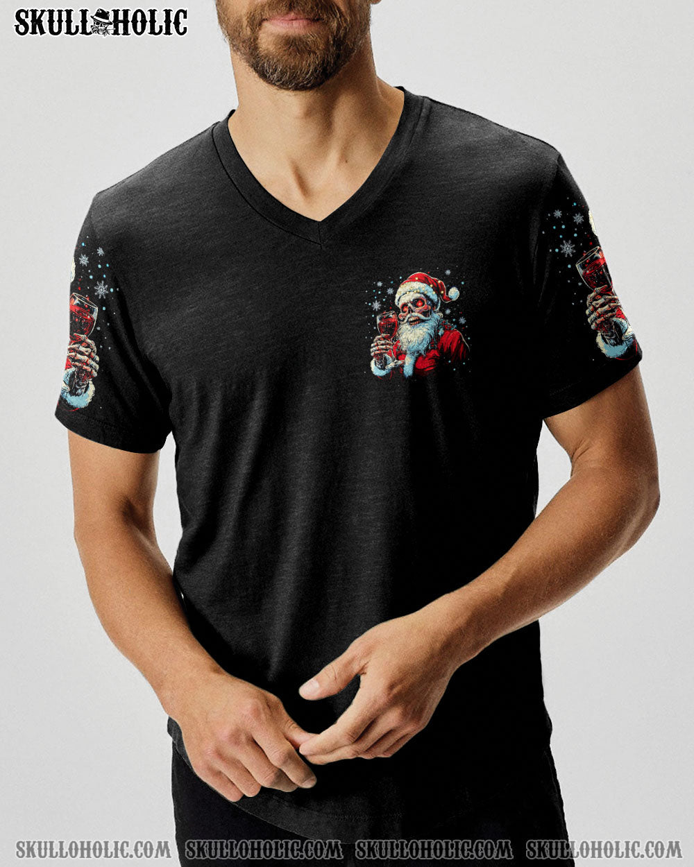 BLISSCORNERS HO HO HO I'M DRUNK SKULL CHRISTMAS ALL OVER PRINT