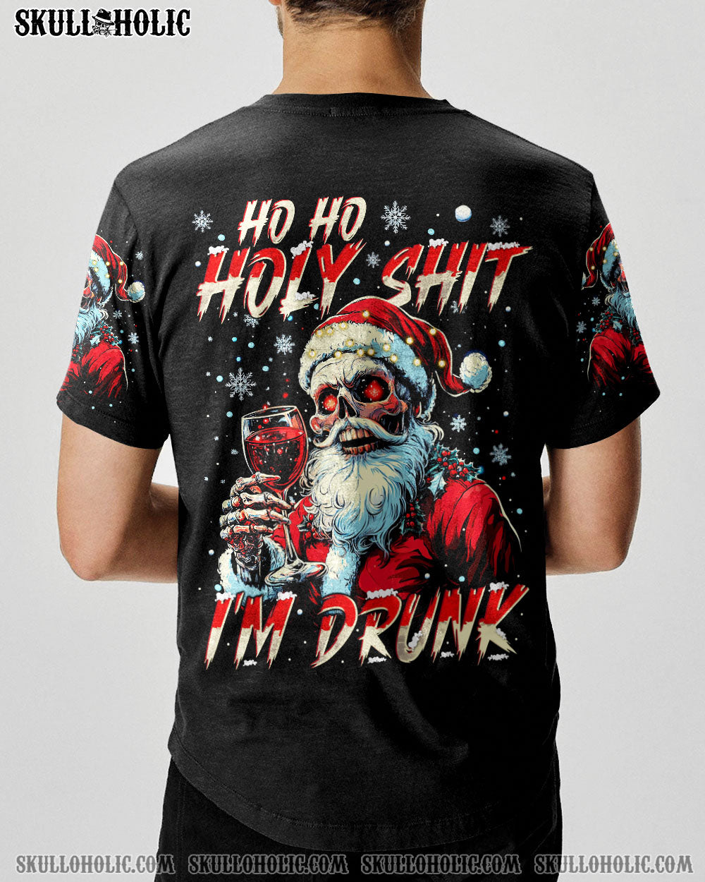 BLISSCORNERS HO HO HO I'M DRUNK SKULL CHRISTMAS ALL OVER PRINT