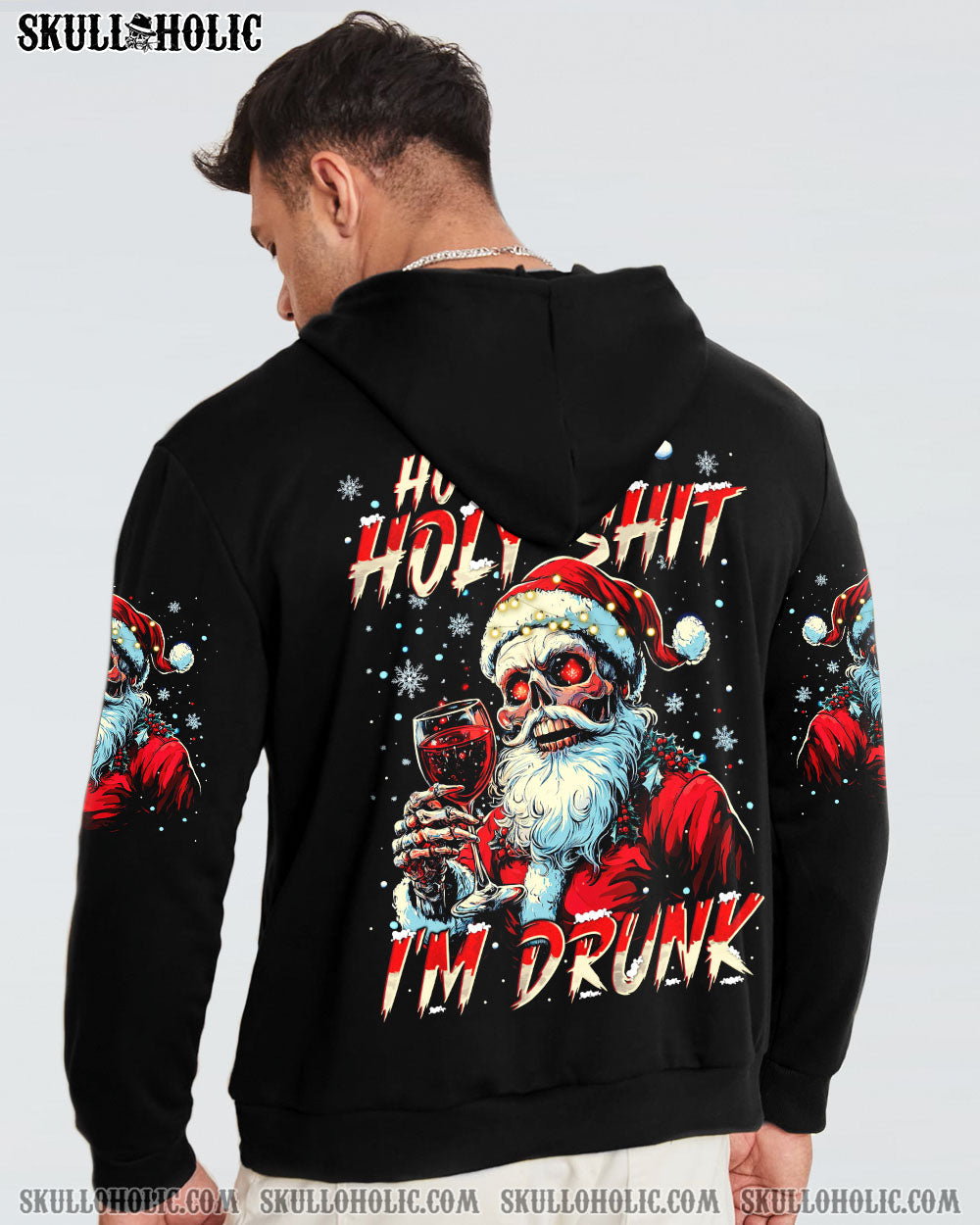 BLISSCORNERS HO HO HO I'M DRUNK SKULL CHRISTMAS ALL OVER PRINT