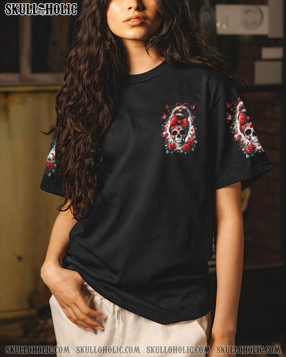 BLISSCORNERS SHE IS SUNSHINE MESSY BUN ALL OVER PRINT