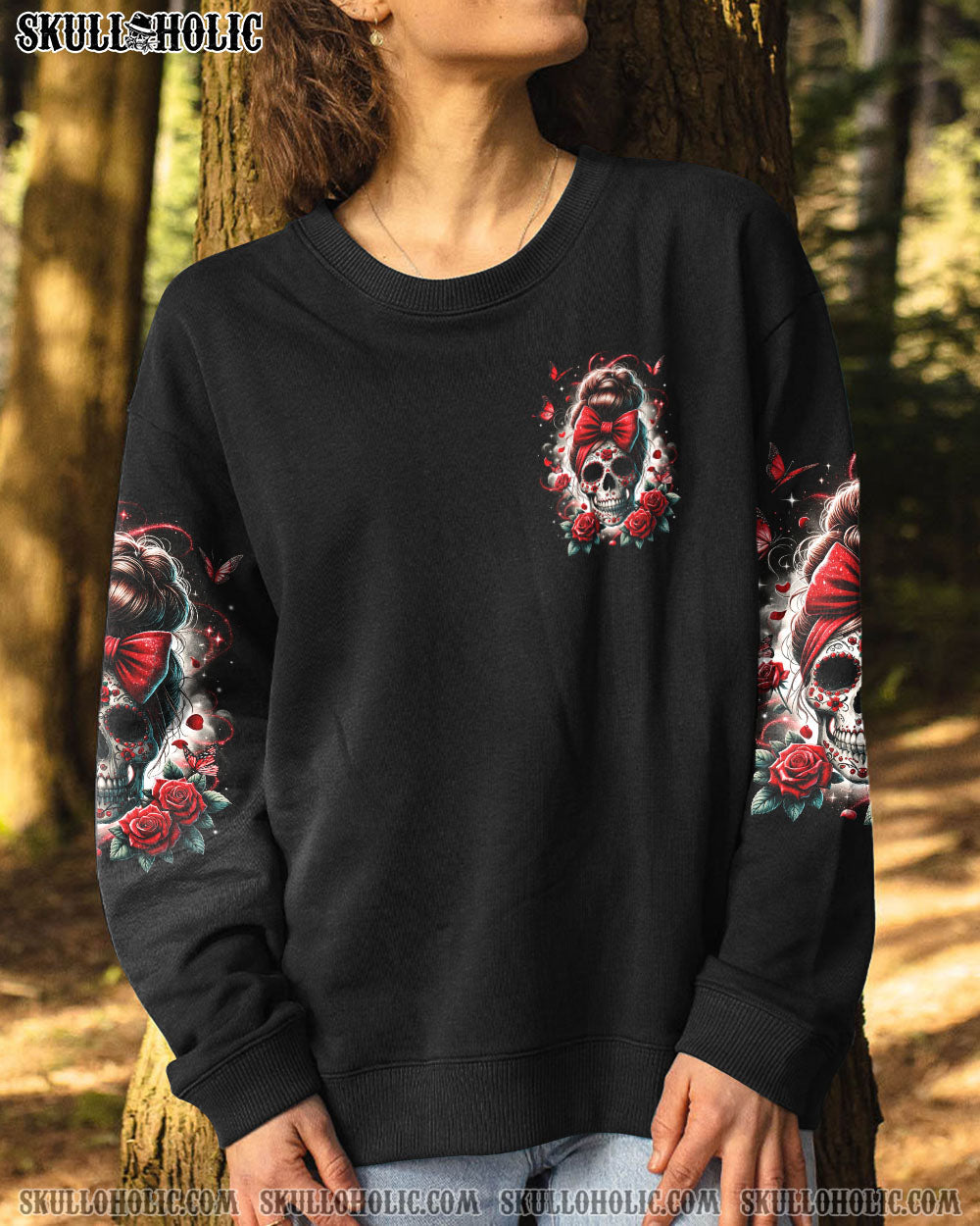 BLISSCORNERS SHE IS SUNSHINE MESSY BUN ALL OVER PRINT