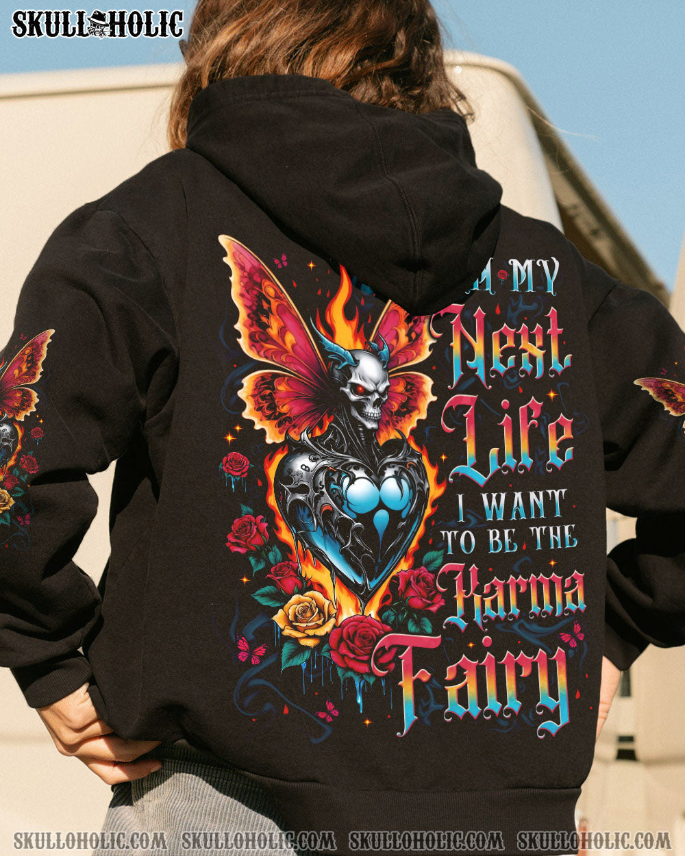 BLISSCORNERS IN MY NEXT LIFE I WANT TO BE THE KARMA FAIRY ALL OVER PRINT