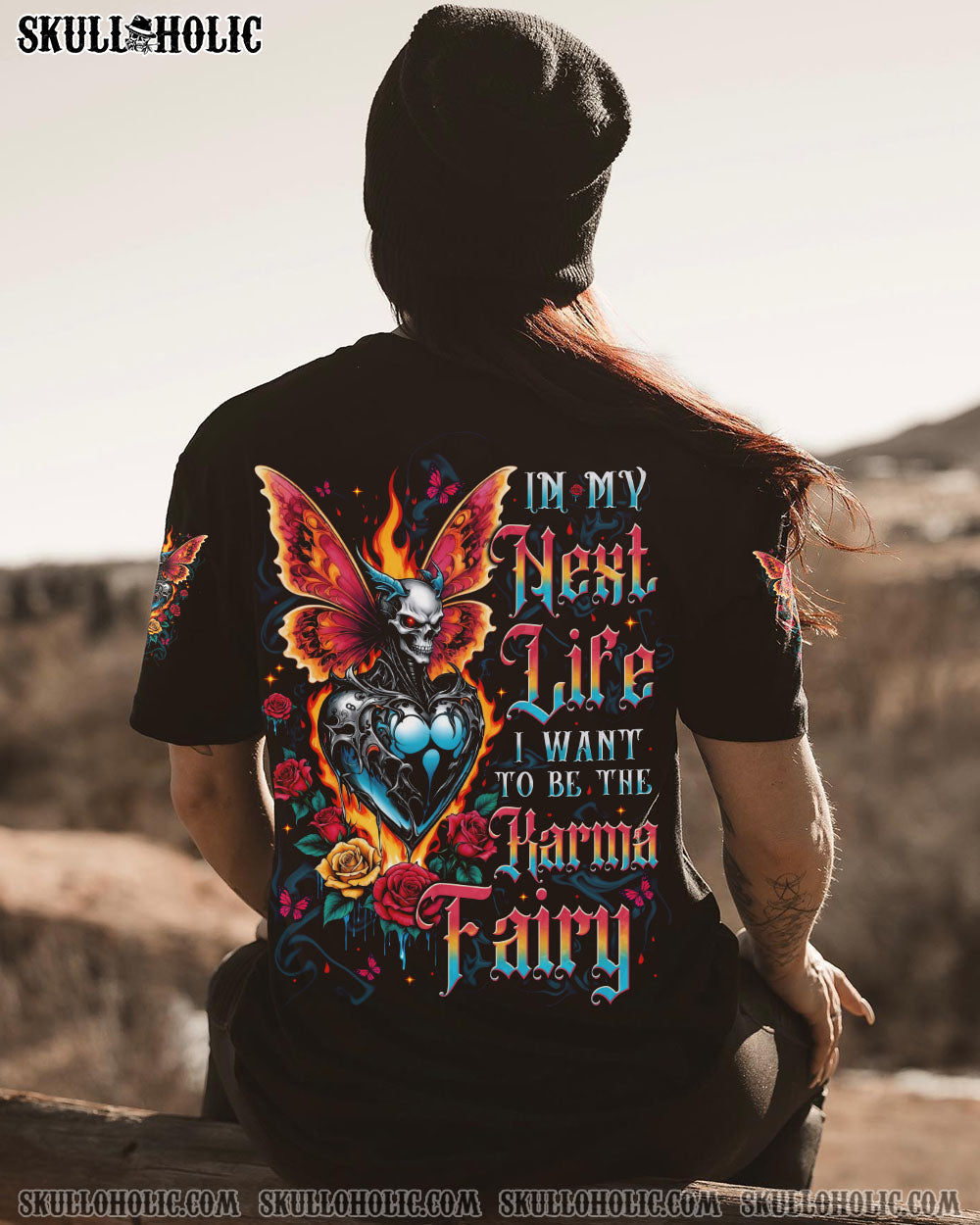 BLISSCORNERS IN MY NEXT LIFE I WANT TO BE THE KARMA FAIRY ALL OVER PRINT