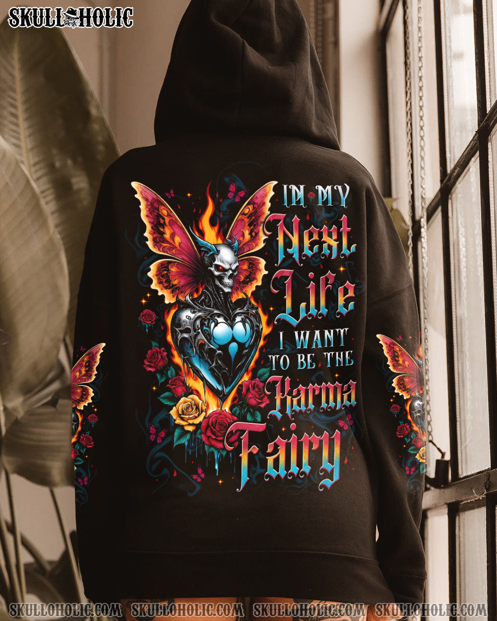 BLISSCORNERS IN MY NEXT LIFE I WANT TO BE THE KARMA FAIRY ALL OVER PRINT
