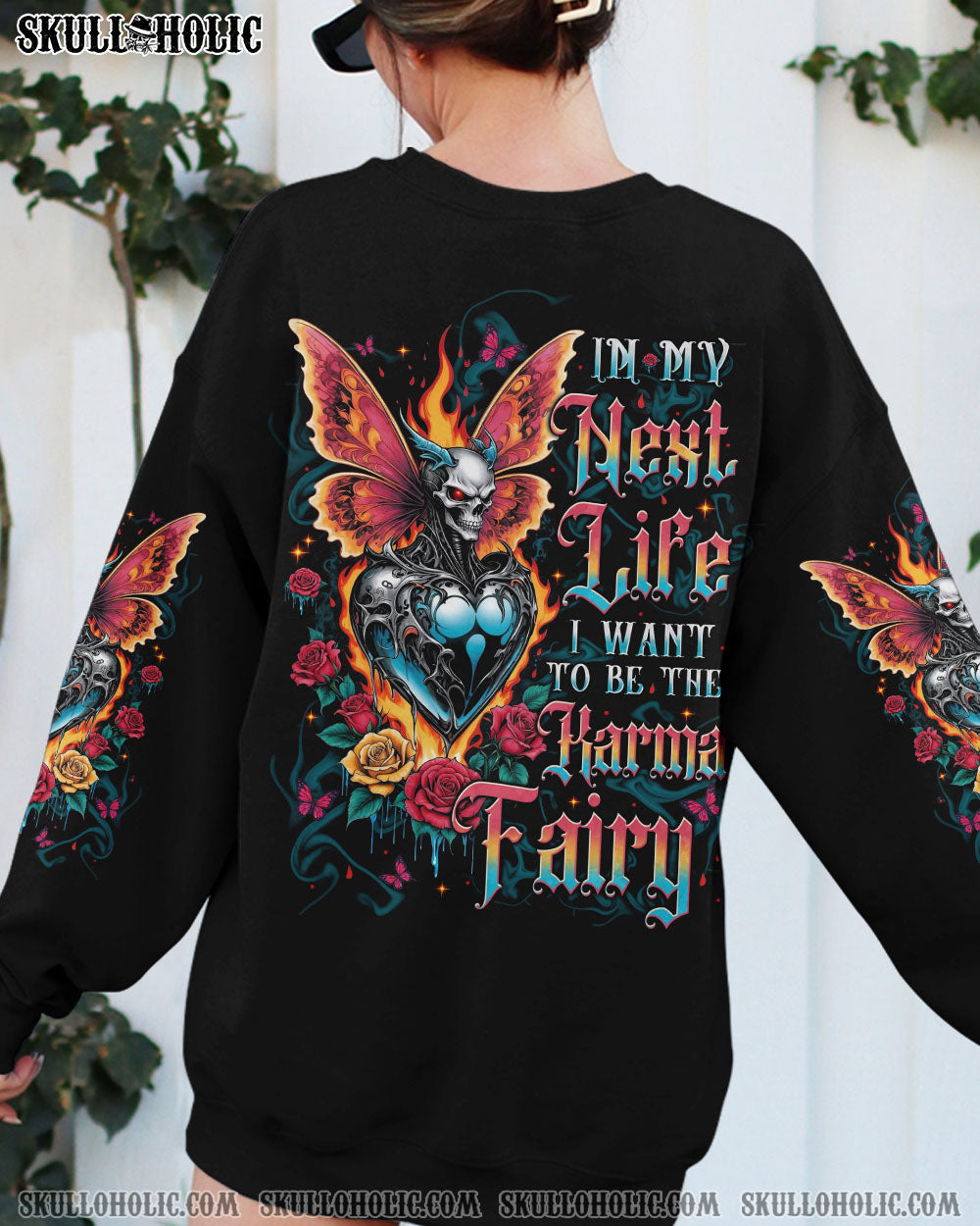 BLISSCORNERS IN MY NEXT LIFE I WANT TO BE THE KARMA FAIRY ALL OVER PRINT