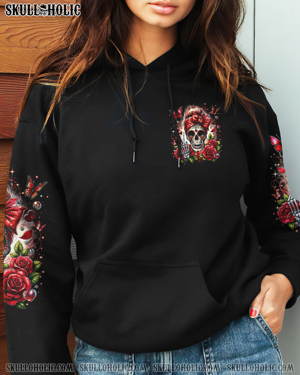 BLISSCORNERS THE GOOD GIRL IN ME MESSY BUN ALL OVER PRINT