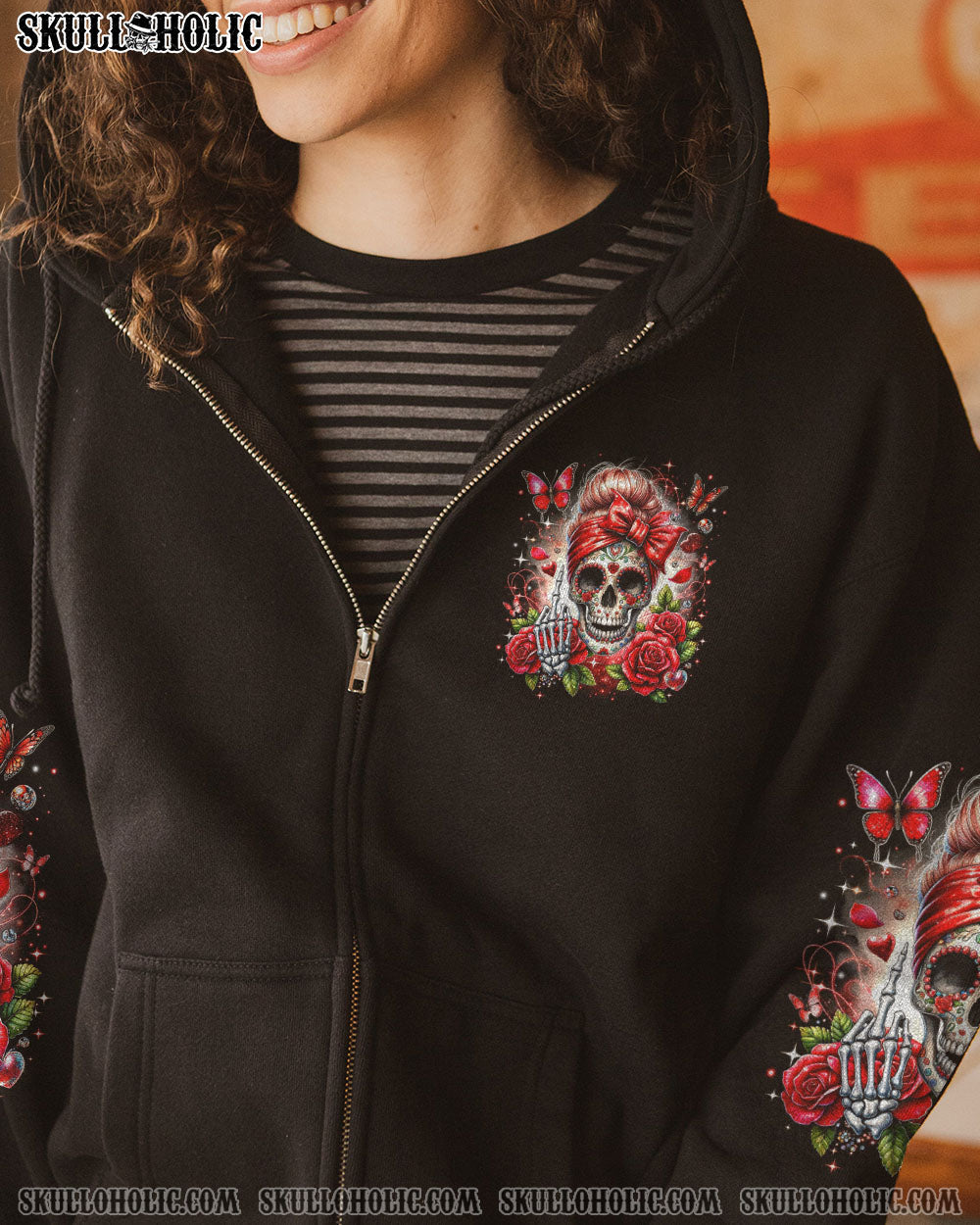 BLISSCORNERS THE GOOD GIRL IN ME MESSY BUN ALL OVER PRINT