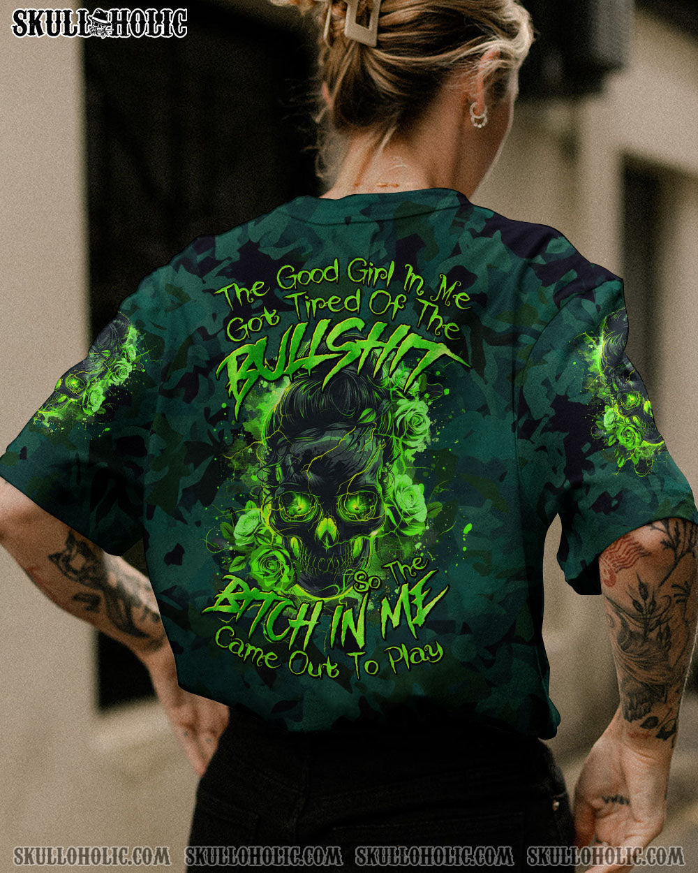 BLISSCORNERS THE GOOD GIRL IN ME ALL OVER PRINT