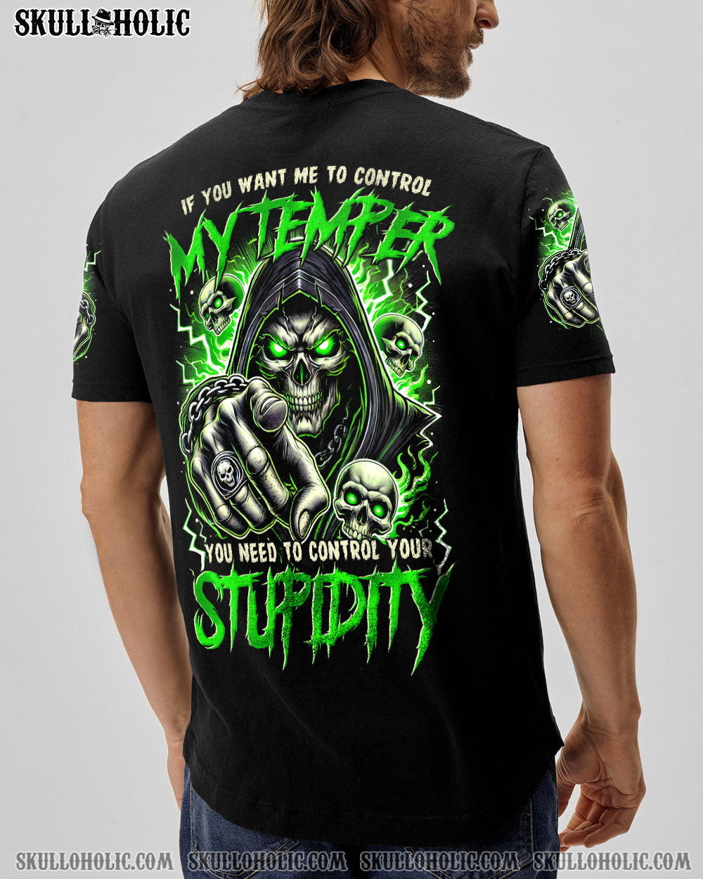 BLISSCORNERS IF YOU WANT ME TO CONTROL MY TEMPER ALL OVER PRINT