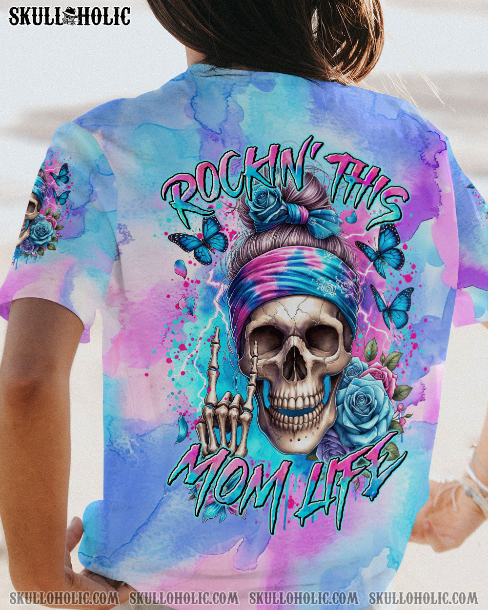BLISSCORNERS MY GIVE A F IS BROKEN MESSY BUN ROSE ALL OVER PRINT