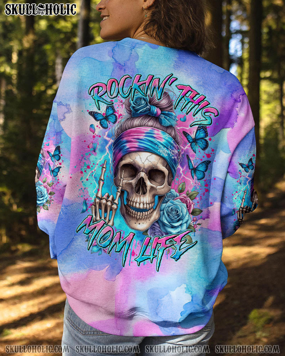 BLISSCORNERS MY GIVE A F IS BROKEN MESSY BUN ROSE ALL OVER PRINT