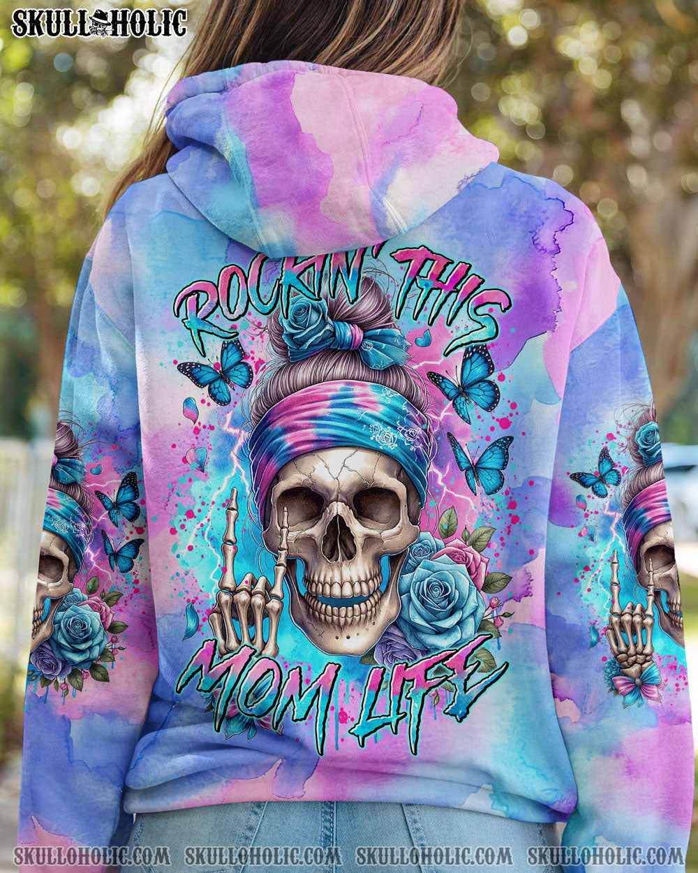 BLISSCORNERS MY GIVE A F IS BROKEN MESSY BUN ROSE ALL OVER PRINT