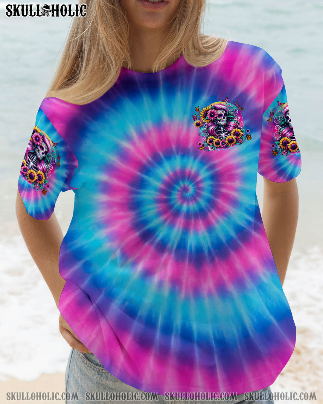 BLISSCORNERS SHE IS SUNSHINE MIXED WITH A LITTLE HURRICANE TIE DYE ALL OVER PRINT