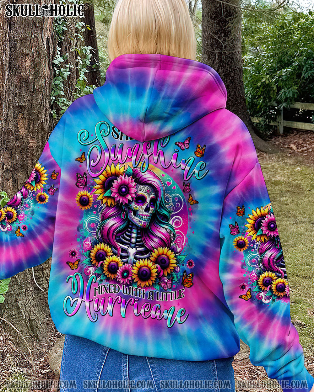 BLISSCORNERS SHE IS SUNSHINE MIXED WITH A LITTLE HURRICANE TIE DYE ALL OVER PRINT