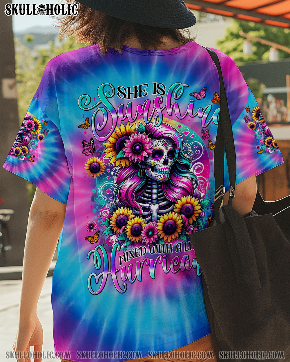 BLISSCORNERS SHE IS SUNSHINE MIXED WITH A LITTLE HURRICANE TIE DYE ALL OVER PRINT