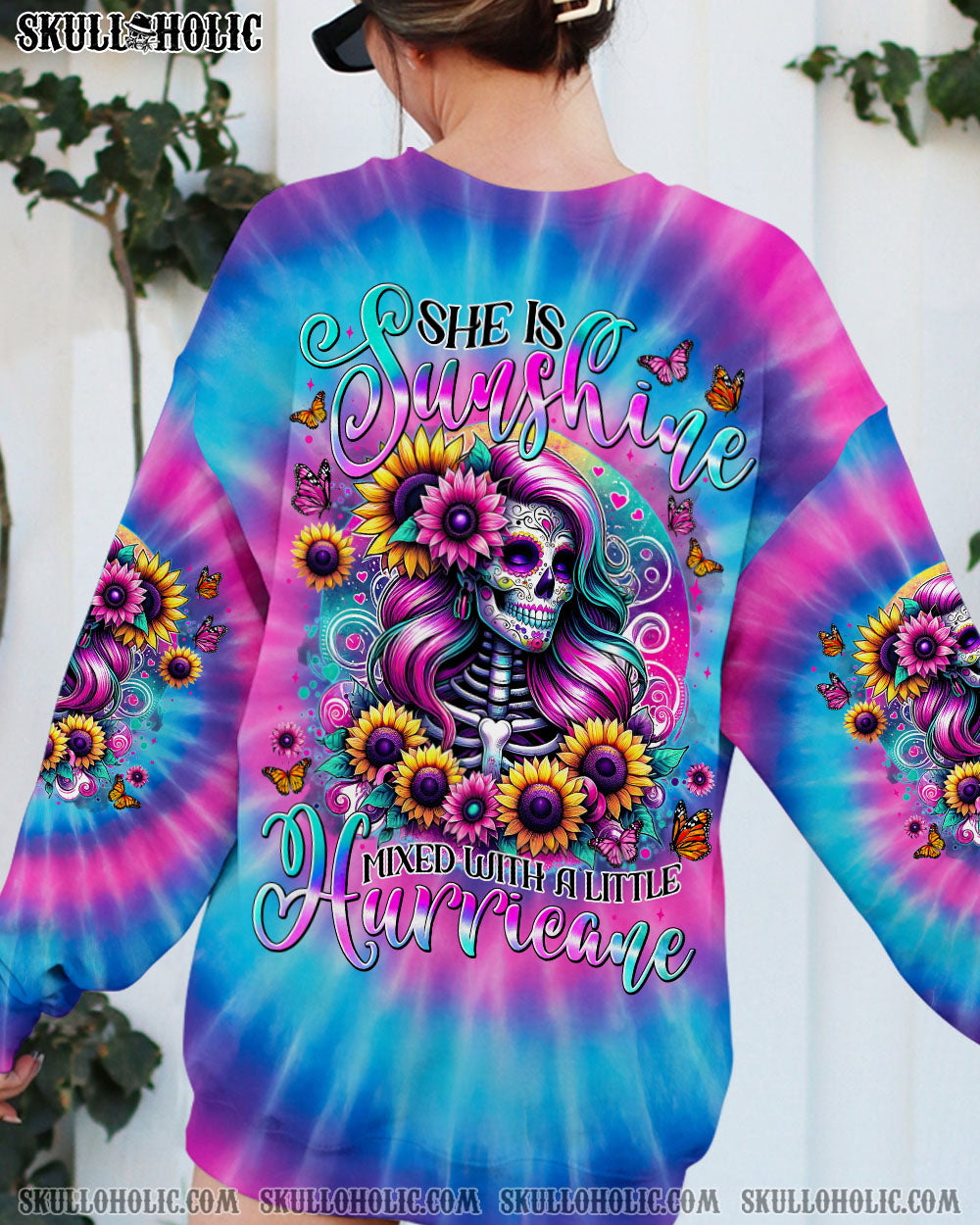 BLISSCORNERS SHE IS SUNSHINE MIXED WITH A LITTLE HURRICANE TIE DYE ALL OVER PRINT