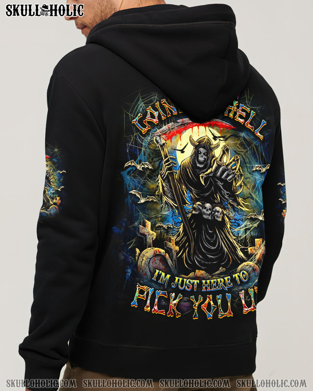 BLISSCORNERS OF COURSE I'M GOING TO HELL SKULL ALL OVER PRINT