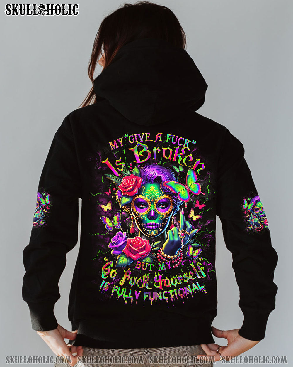 BLISSCORNERS MY GIVE A F IS BROKEN MARDI GRAS ALL OVER PRINT