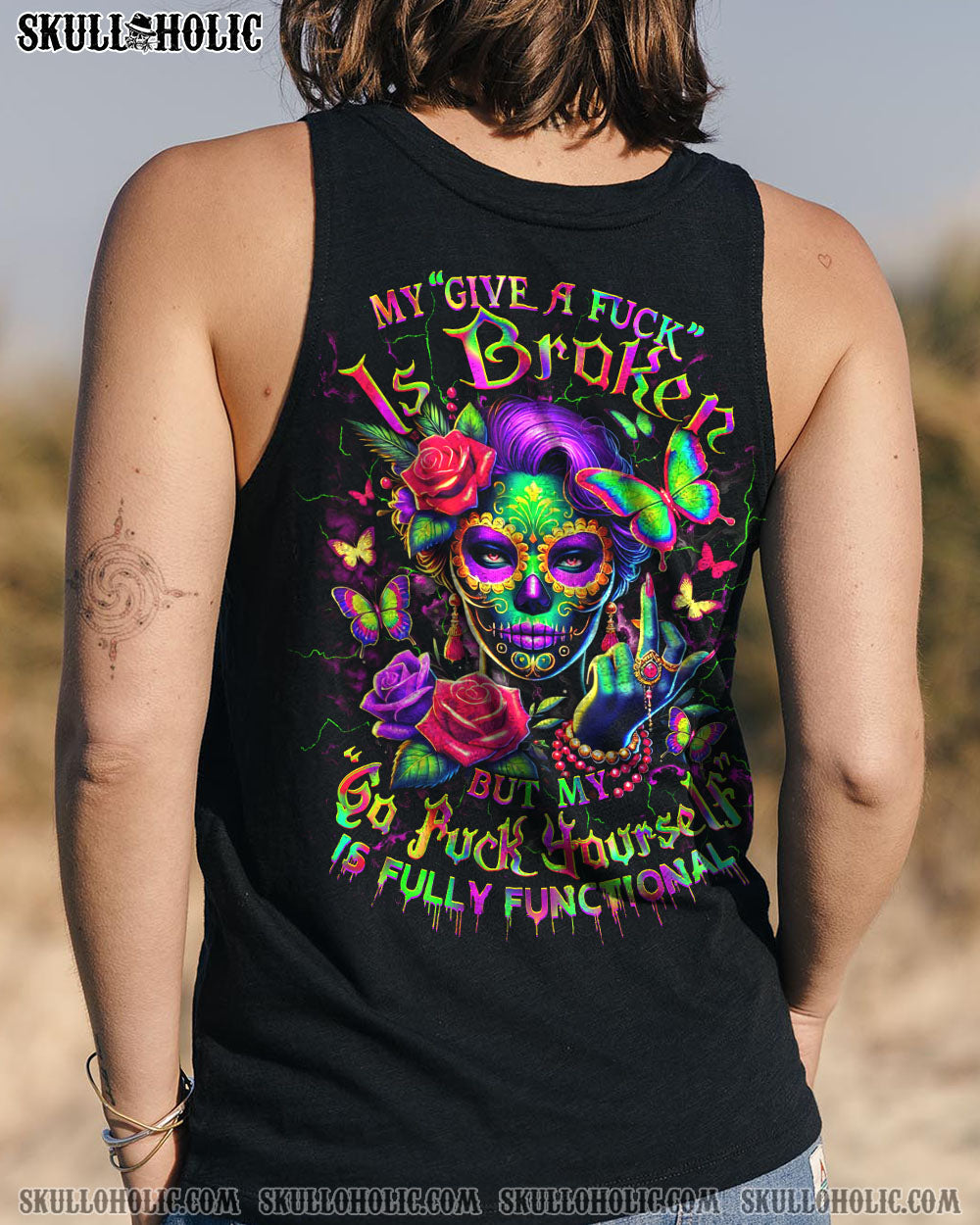 BLISSCORNERS MY GIVE A F IS BROKEN MARDI GRAS ALL OVER PRINT