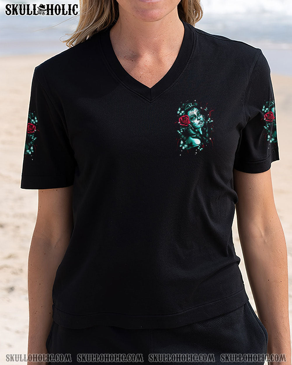 BLISSCORNERS THE GOOD GIRL IN ME GOT TIRED SKULL ALL OVER PRINT