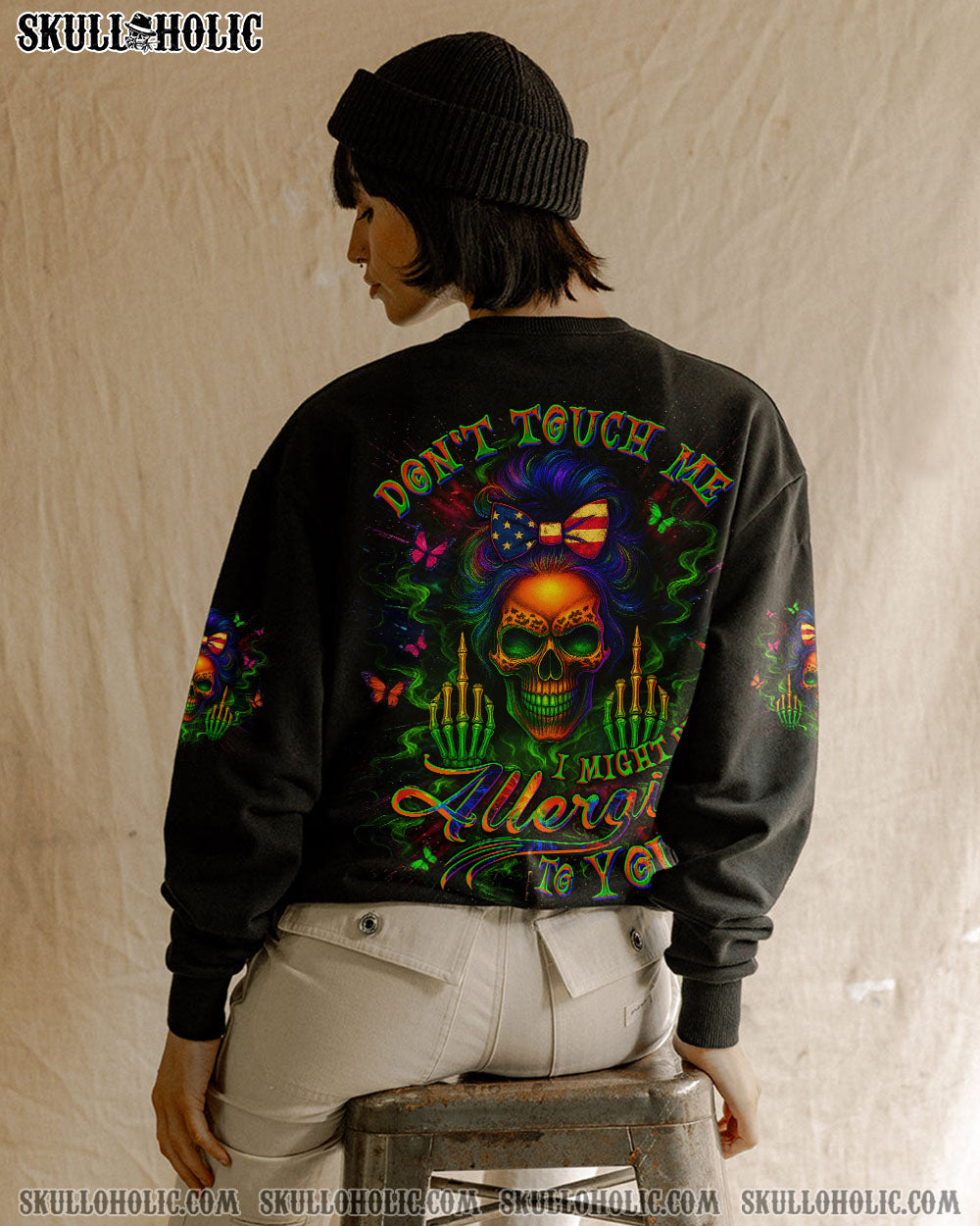 BLISSCORNERS DON'T TOUCH ME SKULL ALL OVER PRINT