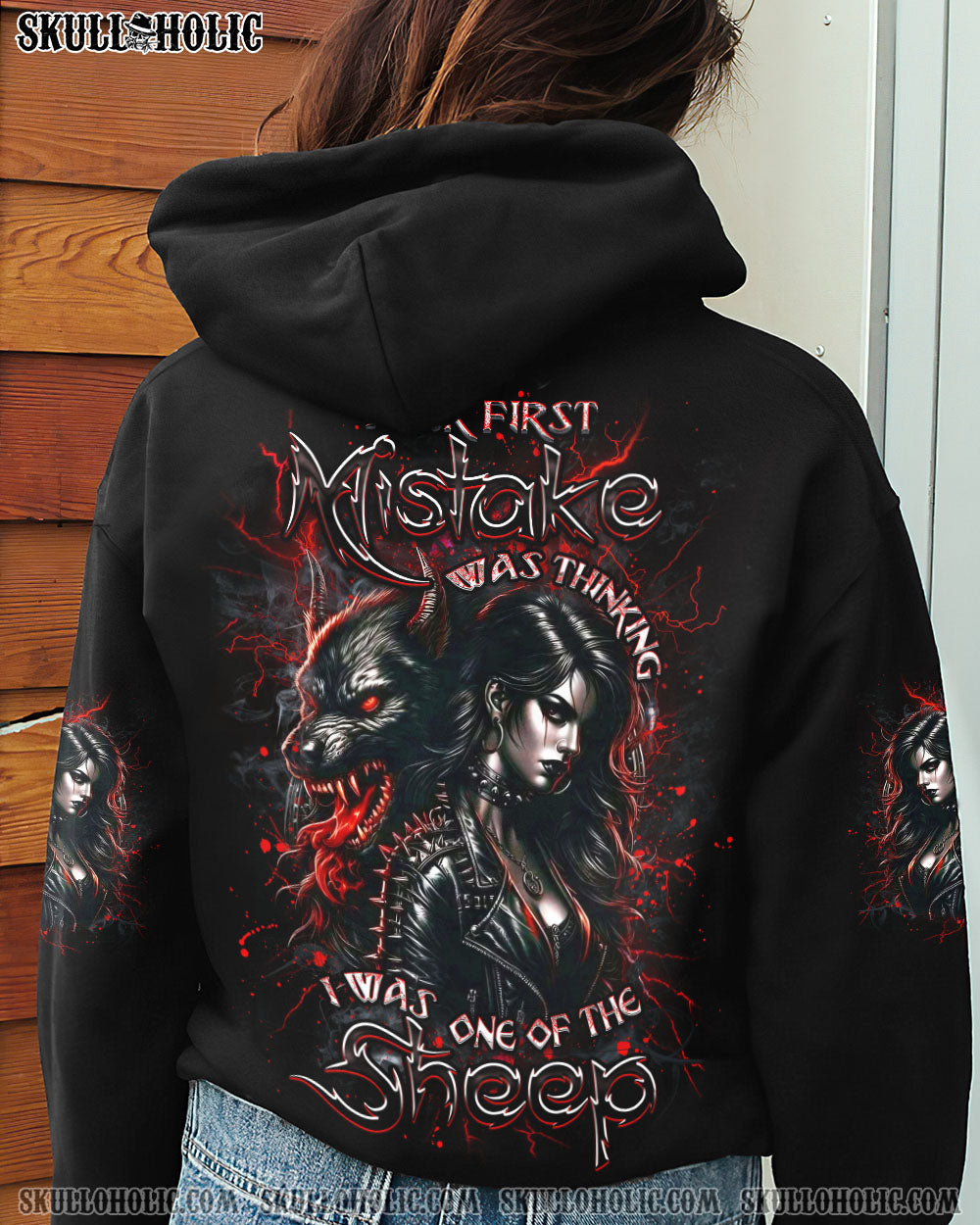 BLISSCORNERS YOUR FIRST MISTAKE WOLF LADY ALL OVER PRINT