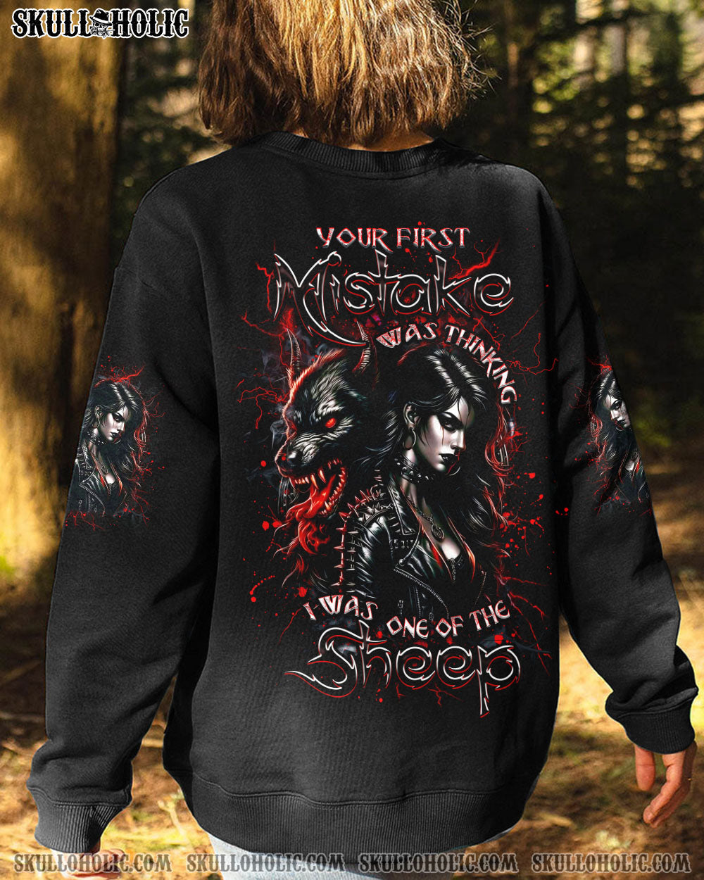 BLISSCORNERS YOUR FIRST MISTAKE WOLF LADY ALL OVER PRINT