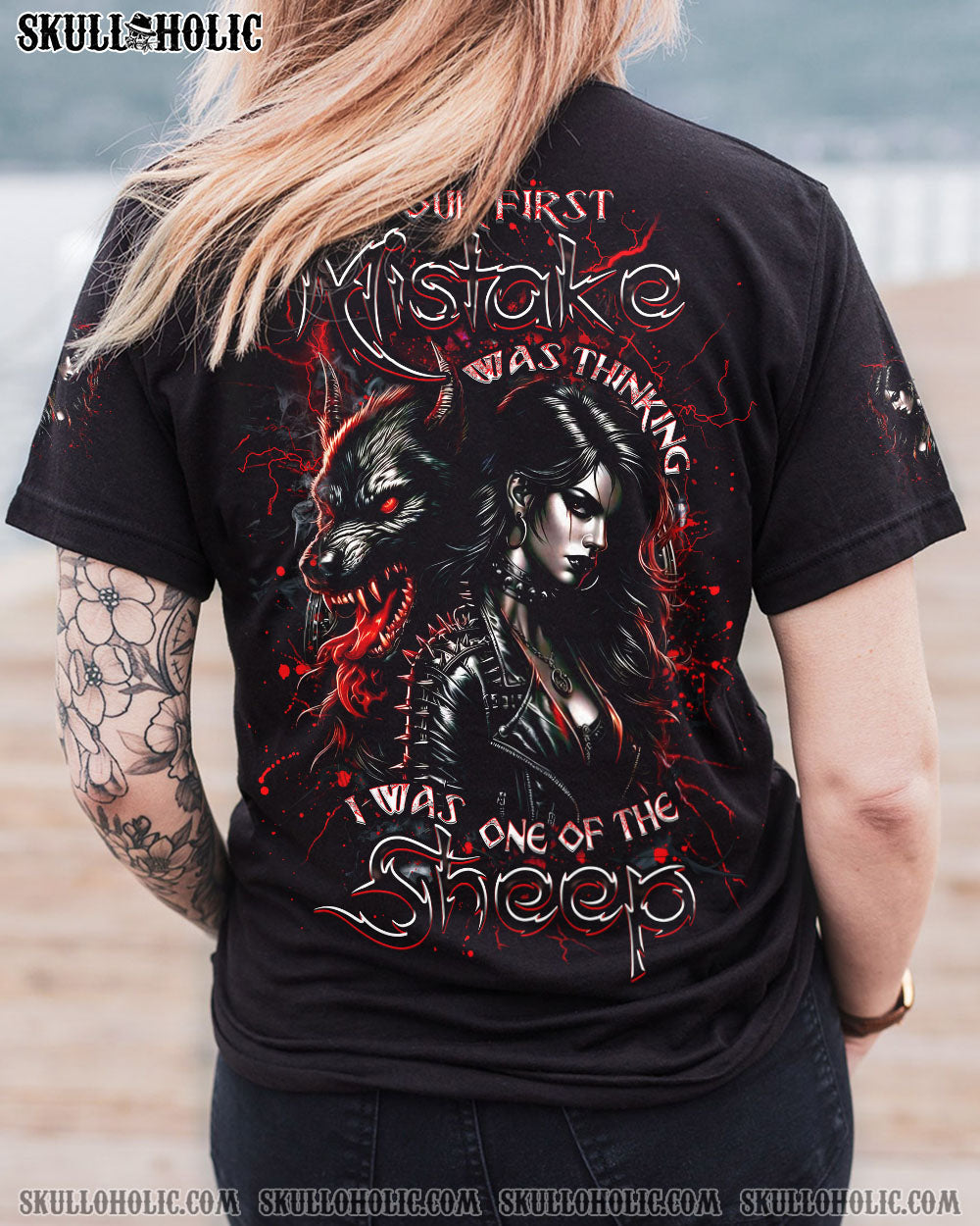 BLISSCORNERS YOUR FIRST MISTAKE WOLF LADY ALL OVER PRINT