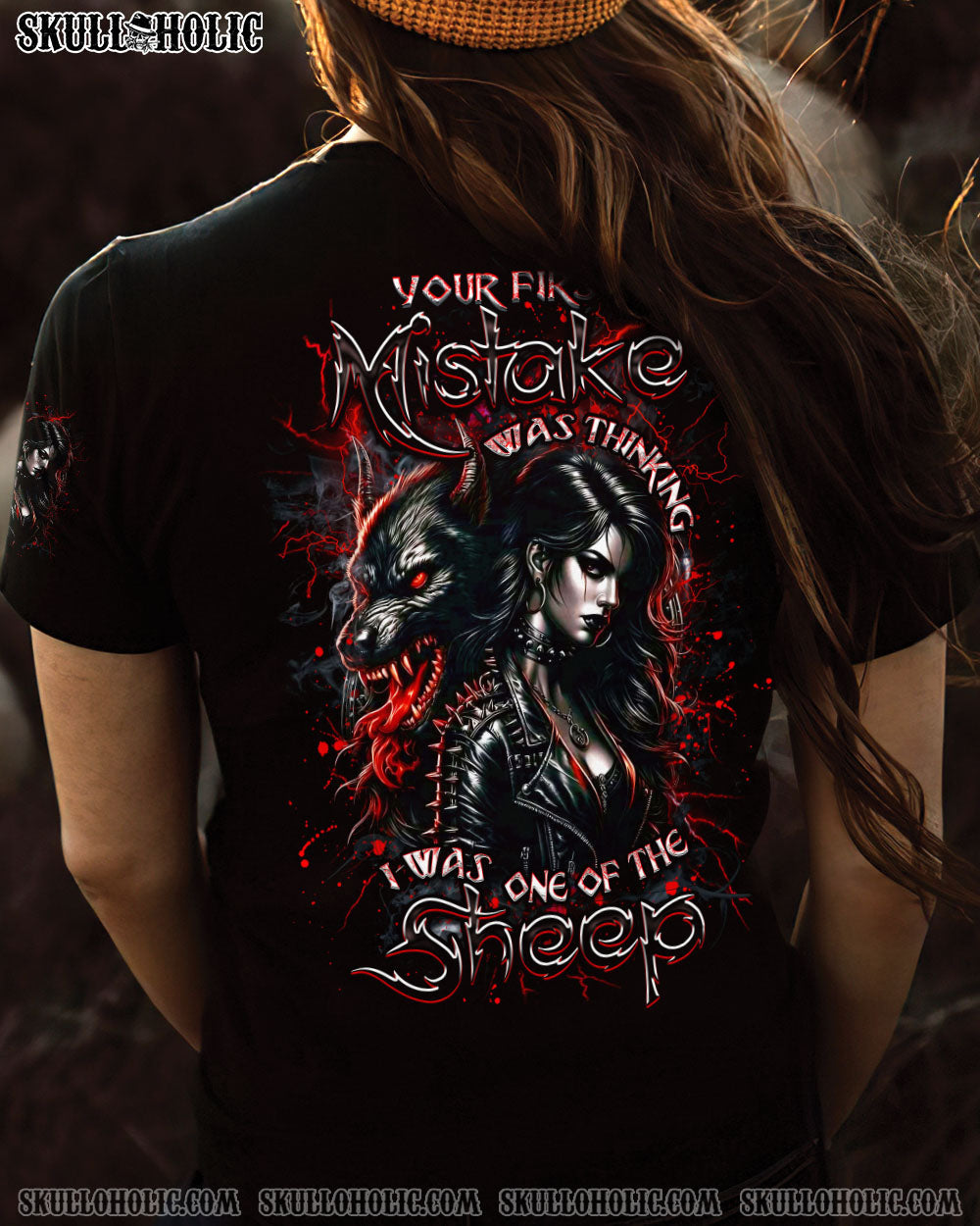 BLISSCORNERS YOUR FIRST MISTAKE WOLF LADY ALL OVER PRINT